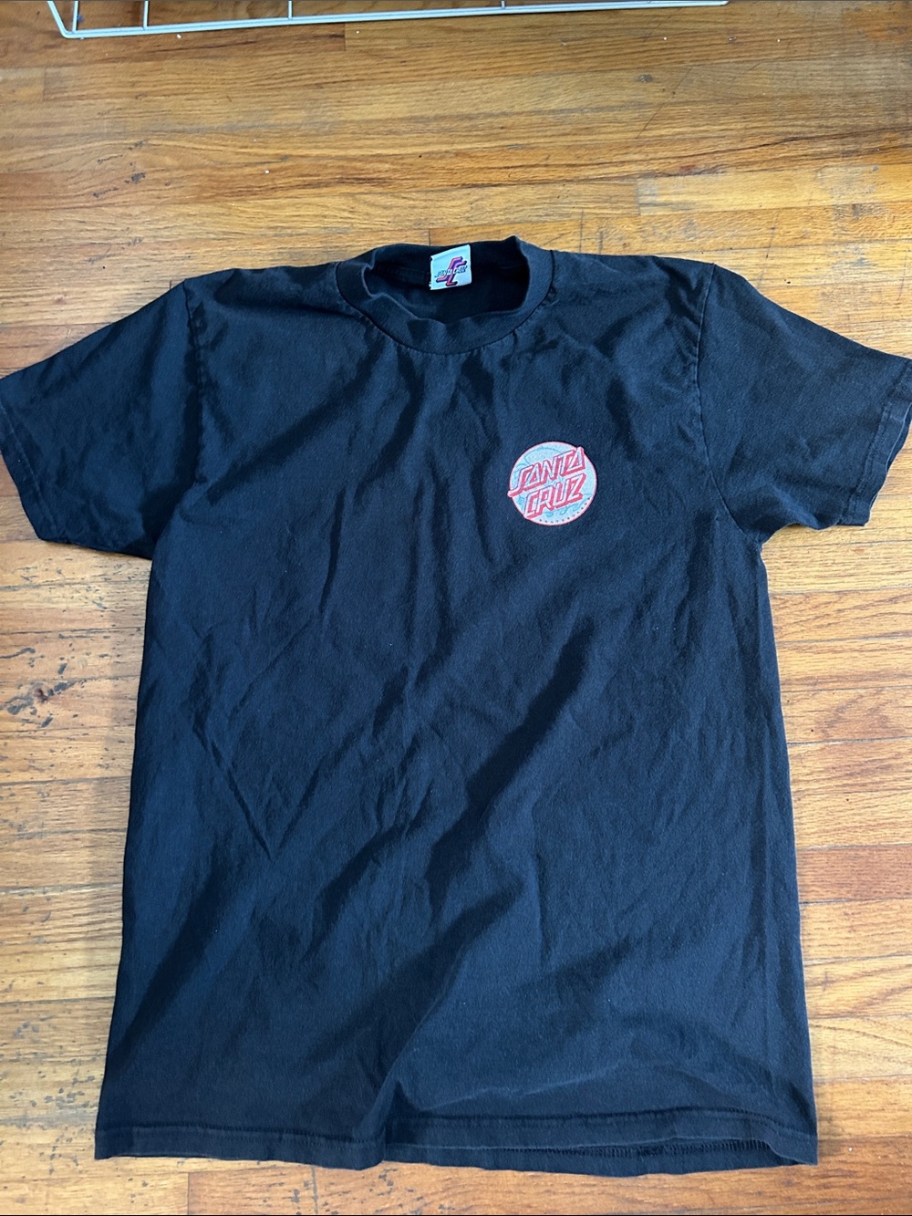 AUTHENTIC Santa Cruz Skateboards Black Tee 2000s Era (Great Find)